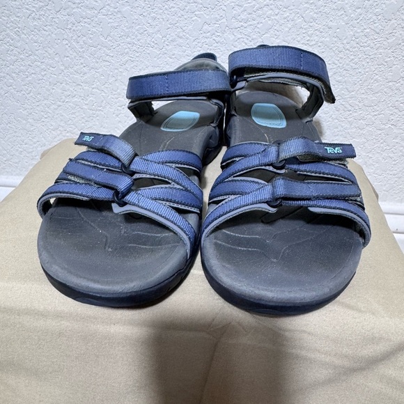 Teva Women's Tirra Sandals Bering Sea Navy Adjustable Hook and Loop Strap 9.5 - Picture 4 of 7